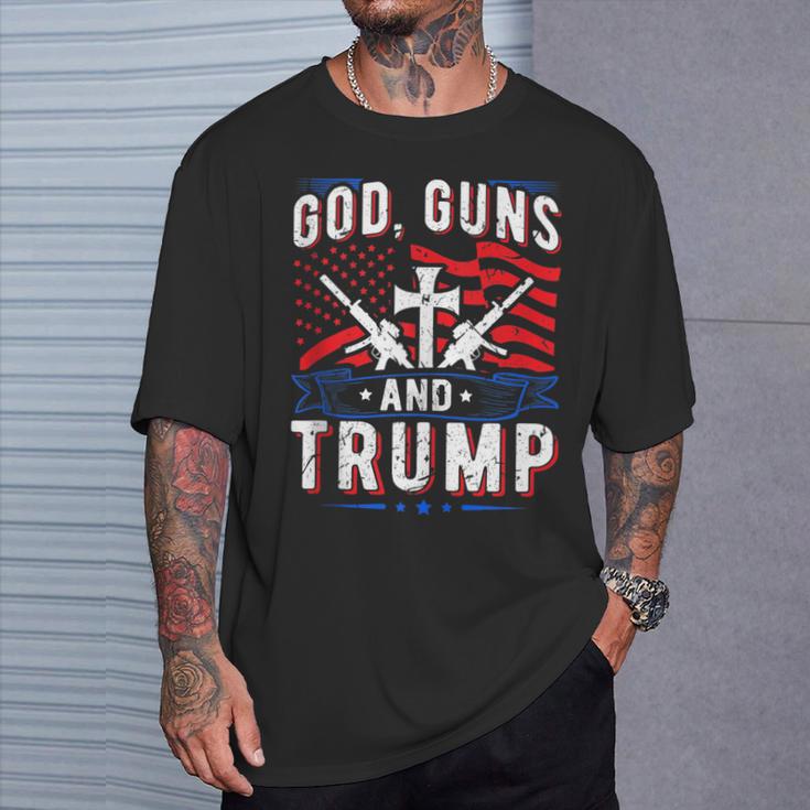 God Guns And Trump Donald Trump Admitedor Regalos In Mangas Camiseta unisex Regalos para él