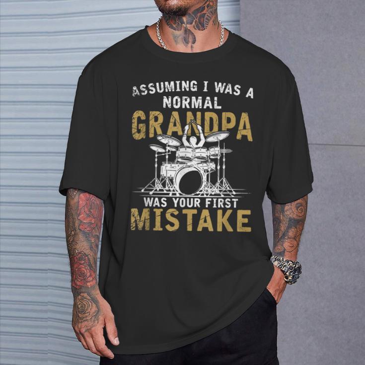 Grandpa Drummer Father's Day Drum Kit T-Shirt Gifts for Him Grandpa Drummer Father's Day Drum Kit T-Shirt Gifts for Him