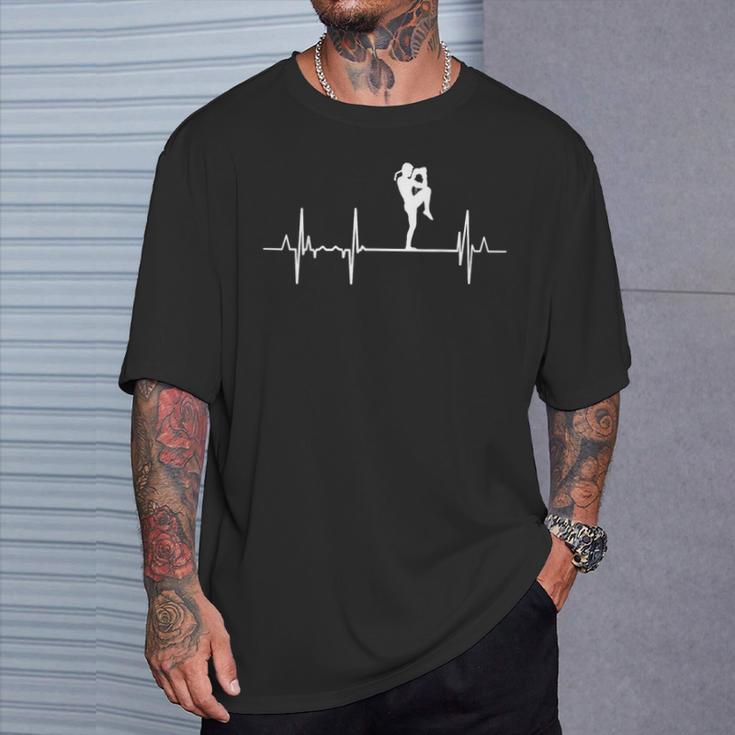 My Heart Beats For Muay Thai Martial Artist T-Shirt Gifts for Him