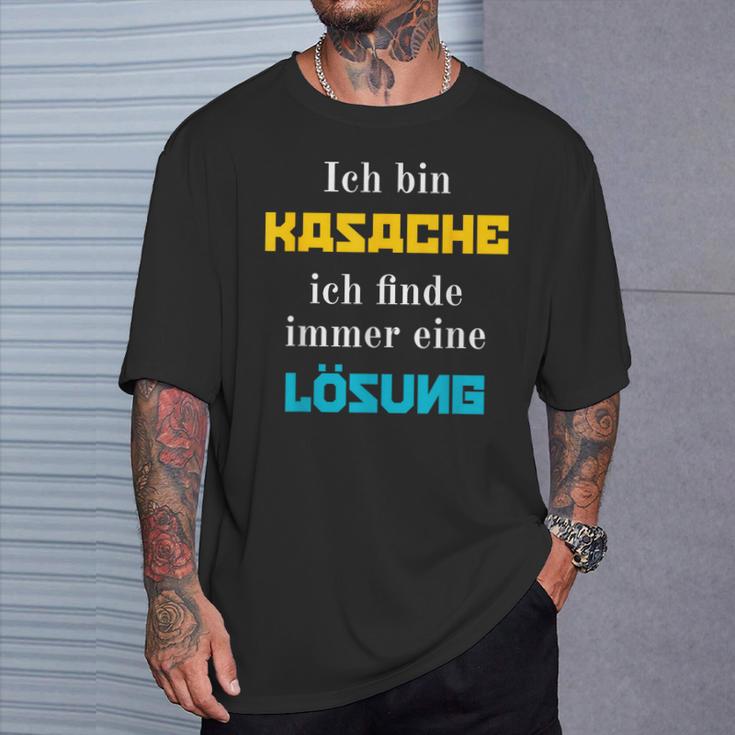 Ich Bin Kasache Ich Finde Immer Eine Lösung Kasachstan T-Shirt Geschenke für Ihn