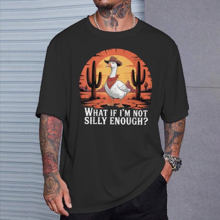 Was Ist Wenn Ich Nicht Albern Genug Bin Lustiger Dummer Goose-Meme-Humor T-Shirt Geschenke für Ihn