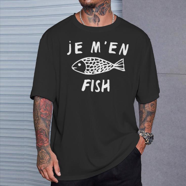 Je M'en Fish Regalo Hombre Adolescente Niño Familia Camiseta unisex Regalos para él
