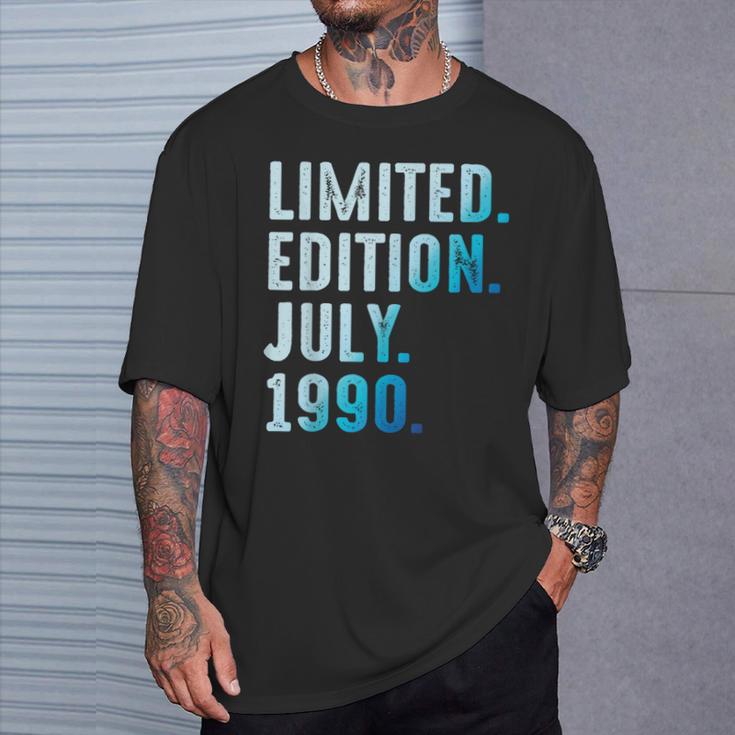 Julio 1990 Año 1990 Retro 1990Intage Edición Limitada Camiseta unisex Regalos para él