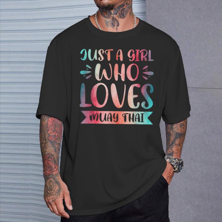 Just a Girl Who Loves Muay Thai T-Shirt Gifts for Him Just a Girl Who Loves Muay Thai T-Shirt Gifts for Him