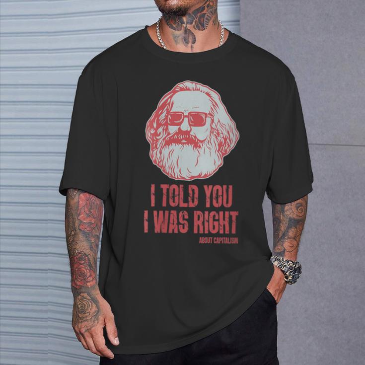 Karl Marx Marxismo Comunismoocialismo Filosofía Cuello Camiseta unisex Regalos para él