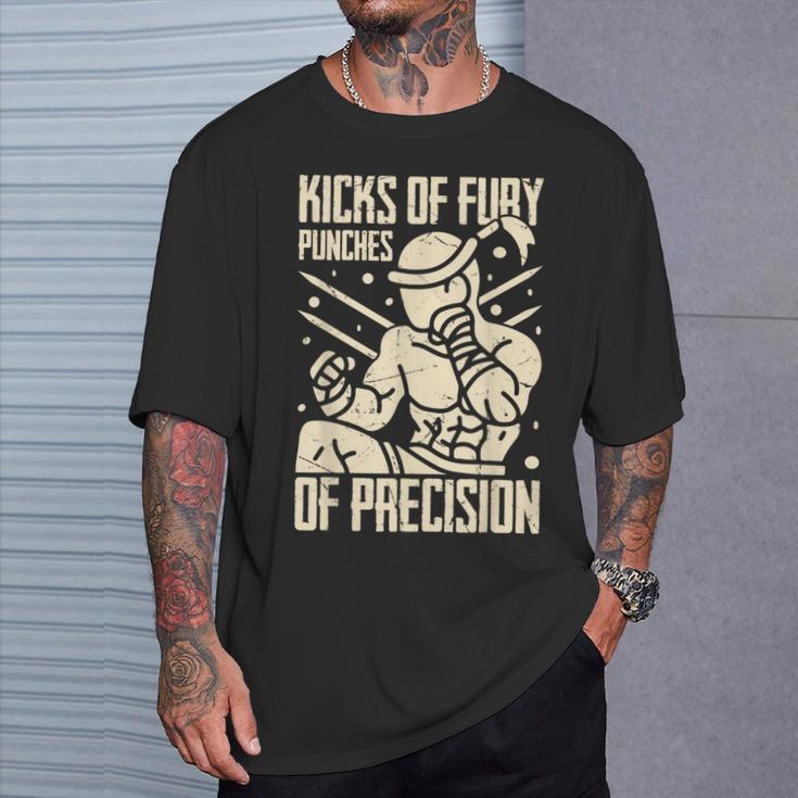 Kicks Of Fury Punches Of Precision Muay Thai T-Shirt Gifts for Him Kicks Of Fury Punches Of Precision Muay Thai T-Shirt Gifts for Him
