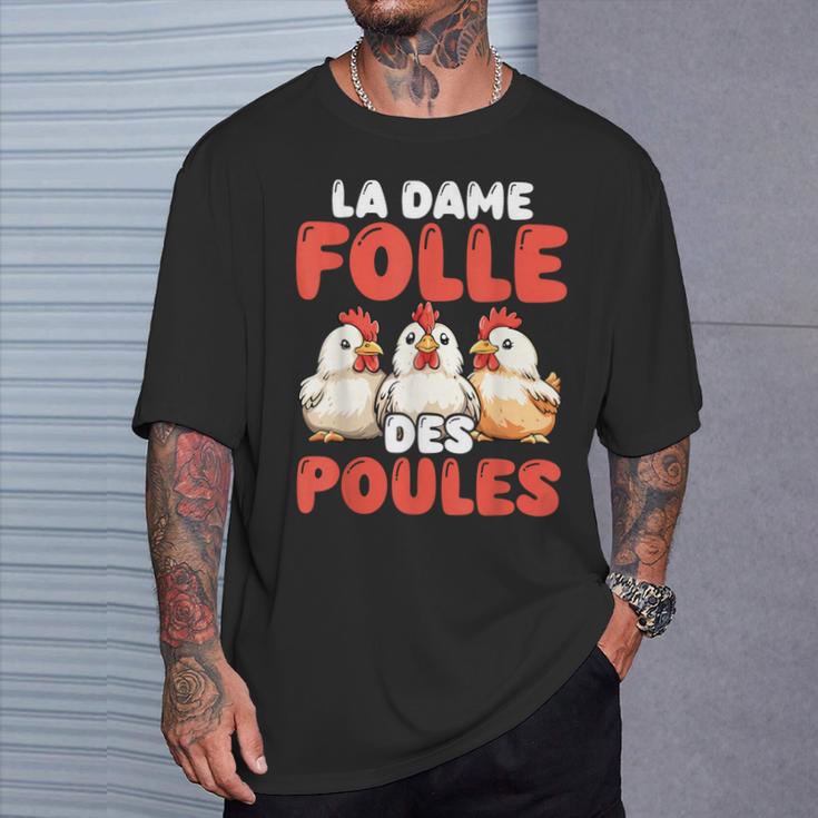 La Dame Folle Des Poules Amoureux Éleveur Ferme T-Shirt Cadeaux pour lui