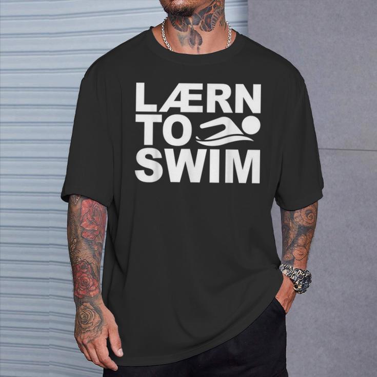 Learn To Swim Swimming Graphic T-Shirt Gifts for Him