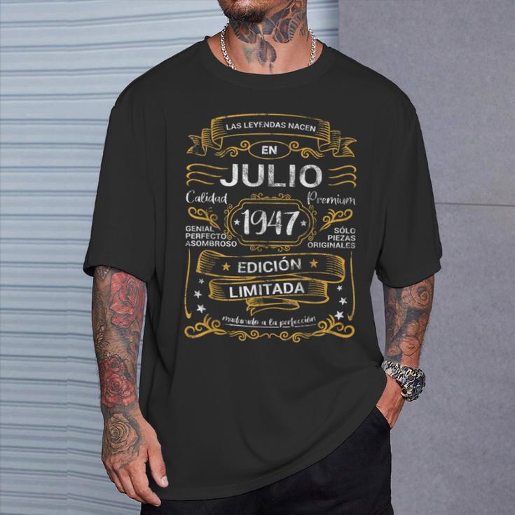 Leyendas Nacen Julio 1947 Cumpleaños Hombre Camiseta unisex Regalos para él
