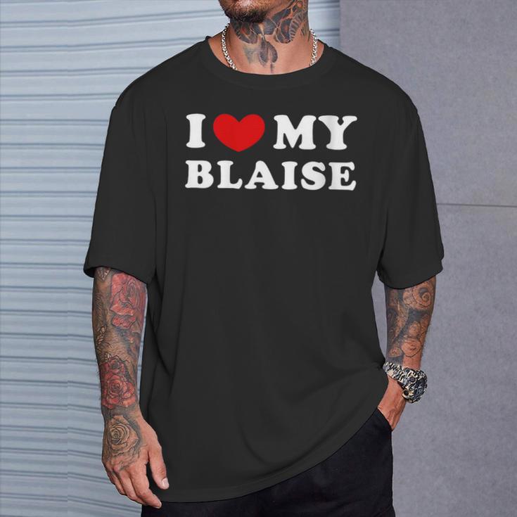 I Love My Blaise J'aime Mon Blaise T-Shirt Cadeaux pour lui