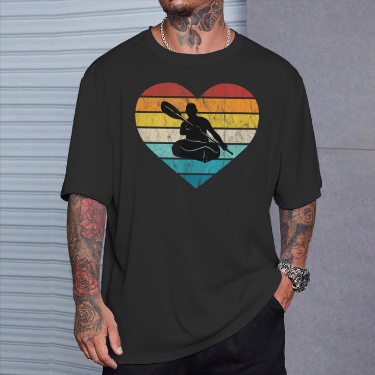 I Love Canoeing Water Sports Canoe Tour Paddling Canadian T-Shirt Gifts for Him