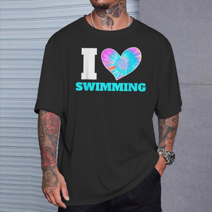 I Love Swimming Swimmer Swim T-Shirt Gifts for Him