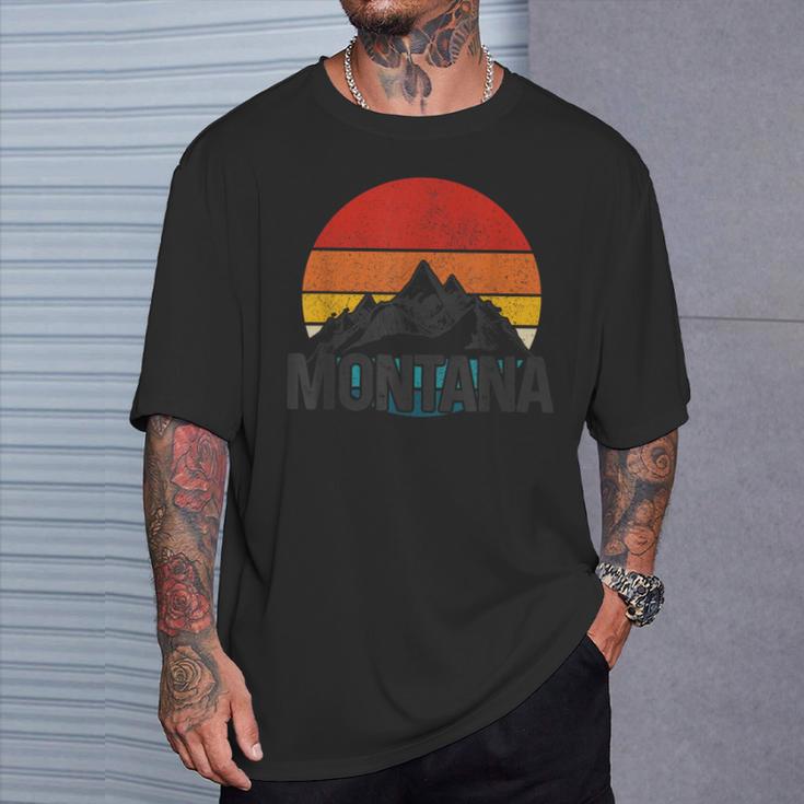 Montana Usa Amériqueintageouvenir T-Shirt Cadeaux pour lui
