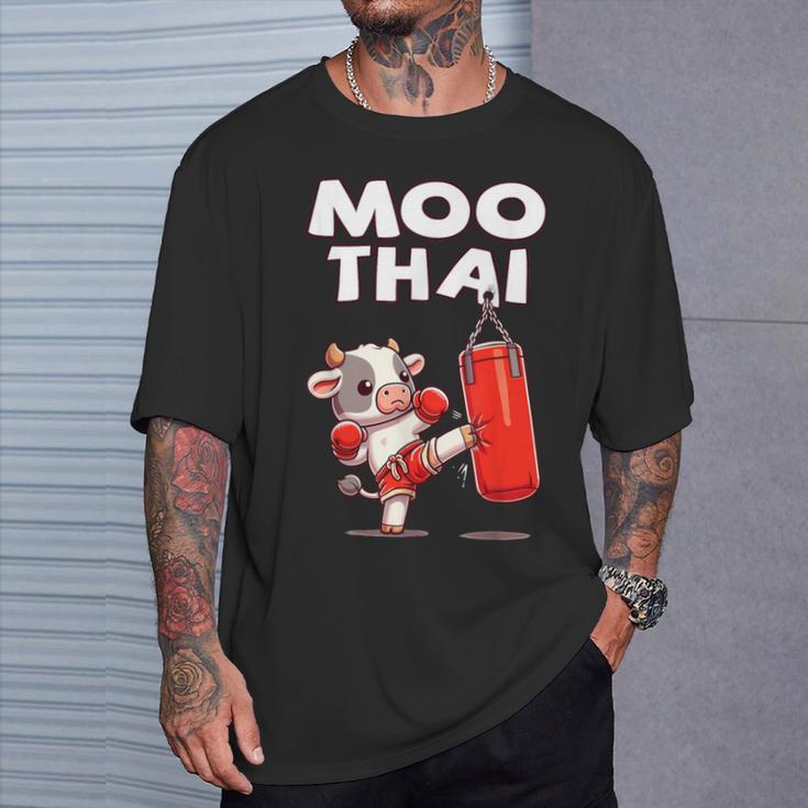 Moo Thai Muay Thai Cow Thai Boxing For Kids Muay Thai T-Shirt Gifts for Him Moo Thai Muay Thai Cow Thai Boxing For Kids Muay Thai T-Shirt Gifts for Him