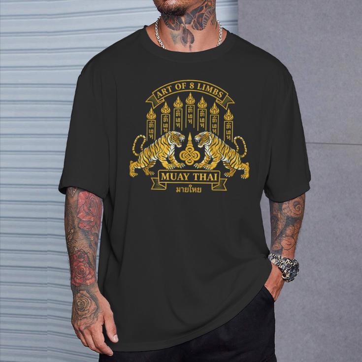 Muay Thai Art Of 8 Limbs Tiger Martial Arts T-Shirt Gifts for Him