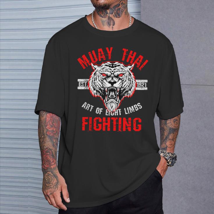 Muay Thai Art Of Eight Limbs Sak Yant Thai Boxing MMA Arts T-Shirt Gifts for Him