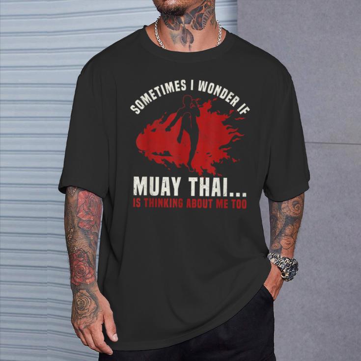 Muay Thai Boxing Teacher Kickboxing Martial Arts Instructor T-Shirt Gifts for Him