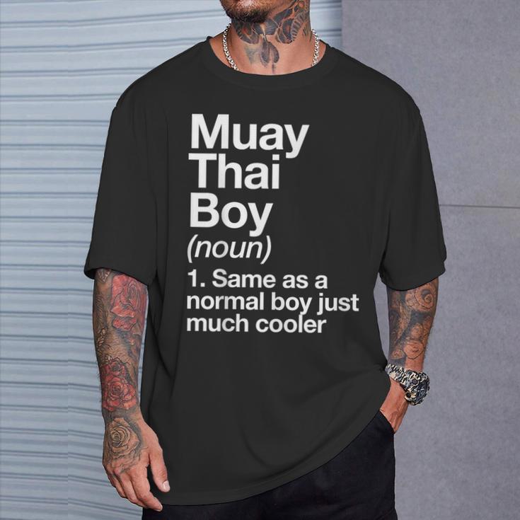 Muay Thai Boy Definition Martial Arts Sports T-Shirt Gifts for Him
