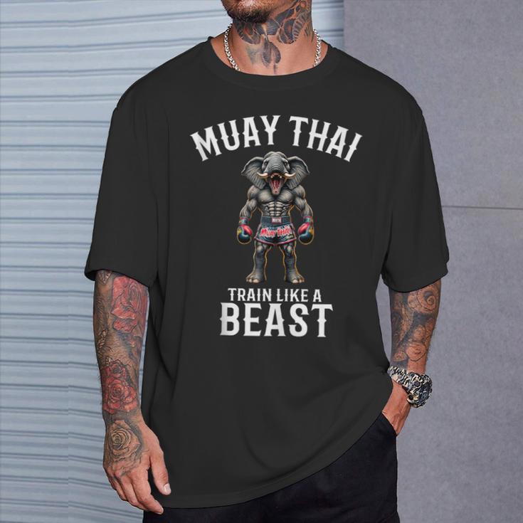 Muay Thai Elephant Kickboxing And Elephant Thai T-Shirt Gifts for Him Muay Thai Elephant Kickboxing And Elephant Thai T-Shirt Gifts for Him