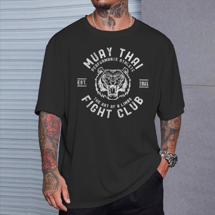 Muay Thai Fight Club Tiger Kick Boxing Shirt T-Shirt Gifts for Him