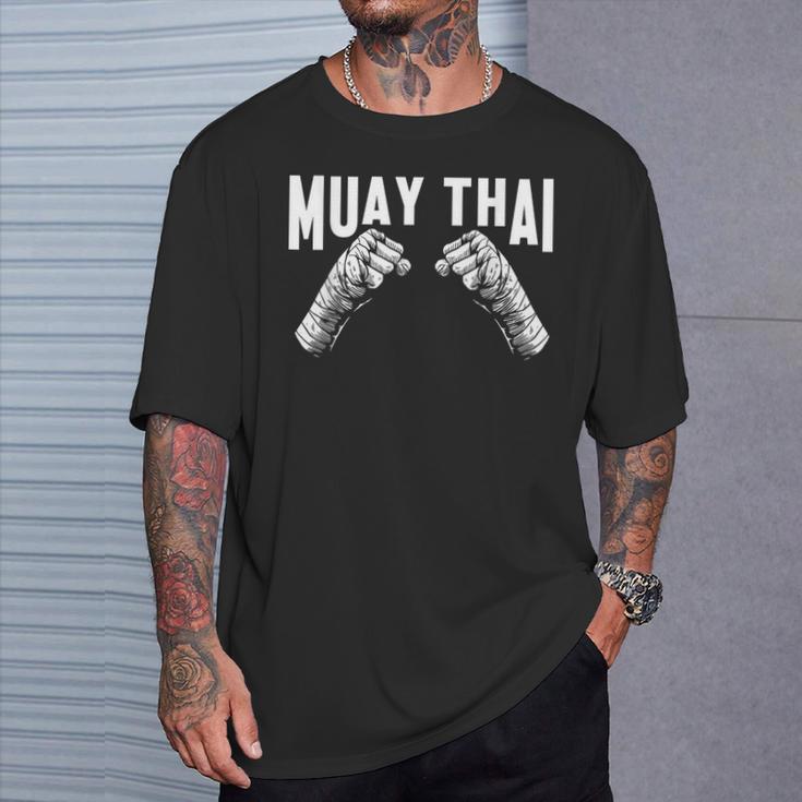 Muay Thai Fighter Fists MMA Club Martial Arts Fighting Coach T-Shirt Gifts for Him Muay Thai Fighter Fists MMA Club Martial Arts Fighting Coach T-Shirt Gifts for Him