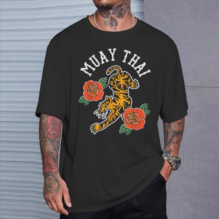 Muay Thai Fighter Hobby Martial Arts Boxing T-Shirt Gifts for Him