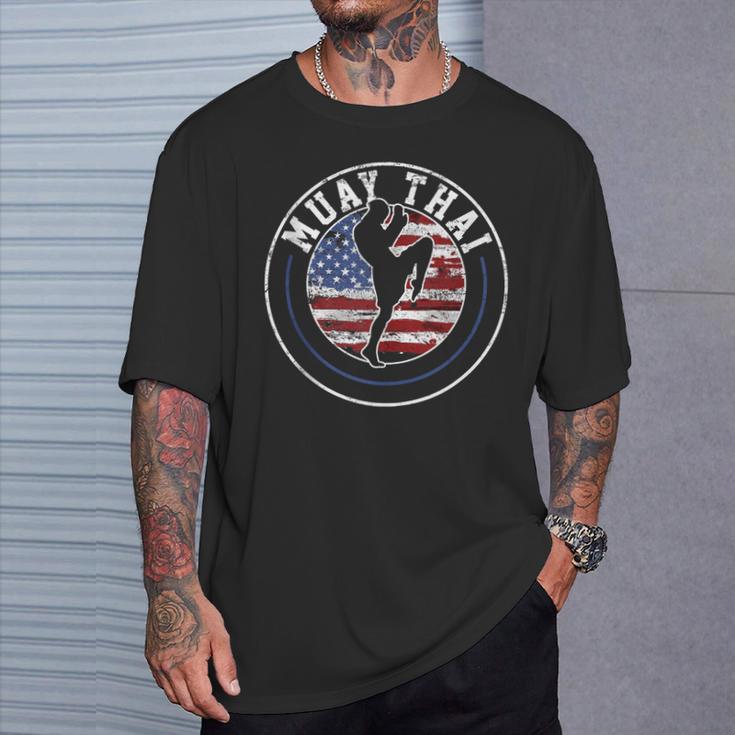 Muay Thai Kickboxing Vintage T-Shirt Gifts for Him