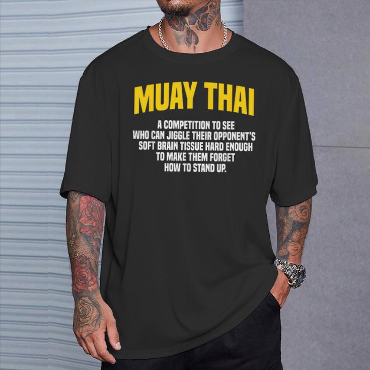 Muay Thai Martial Arts Combat Sports T-Shirt Gifts for Him