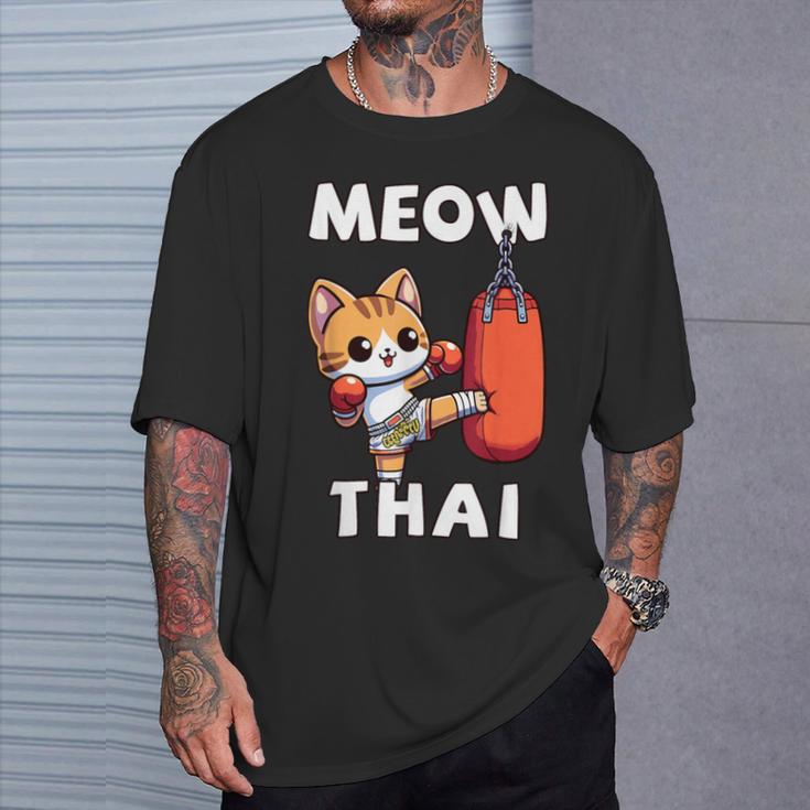 Muay Thai Meow Thai Thai Boxing For Boys Muay Thai Cat T-Shirt Gifts for Him Muay Thai Meow Thai Thai Boxing For Boys Muay Thai Cat T-Shirt Gifts for Him