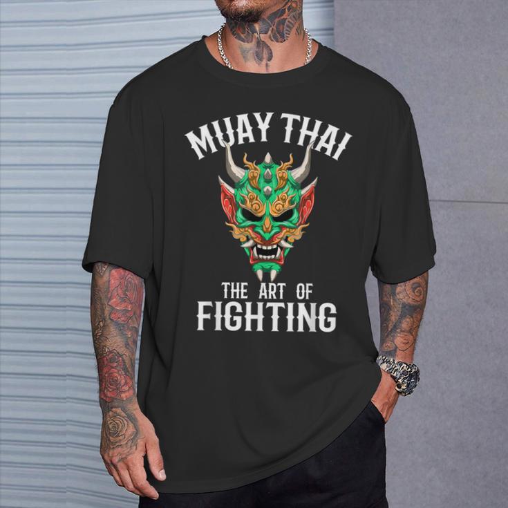 Muay Thai Oni Mask Thai Boxing And Kickboxing T-Shirt Gifts for Him Muay Thai Oni Mask Thai Boxing And Kickboxing T-Shirt Gifts for Him