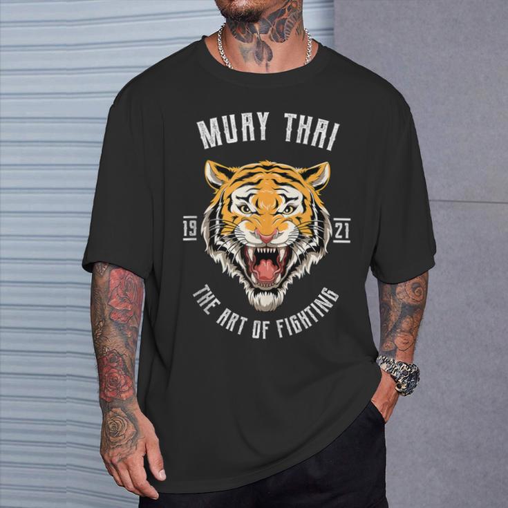 Muay Thai Tiger Thai Boxing T-Shirt Gifts for Him