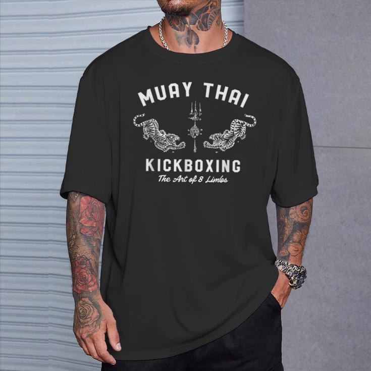 Muay Thai Twin Tigers MMA Warrior Fight Shirt T-Shirt Gifts for Him