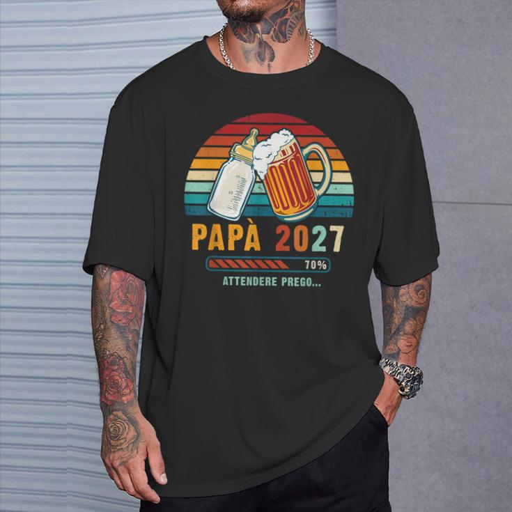 Papà 2027 Futuro Papà Annuncio Arrivo Del Bambino Maglietta Regalos para él