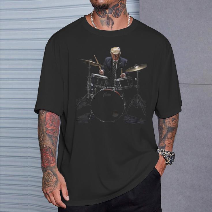 Percussion Player Drumset Retro Drum Kit Percussionist Trump Drummer Drums 2024 -Adults T-Shirt Gifts for Him Percussion Player Drumset Retro Drum Kit Percussionist Trump Drummer Drums 2024 -Adults T-Shirt Gifts for Him