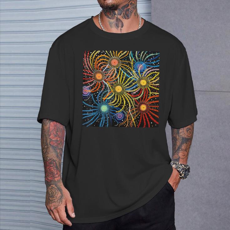 Pintura De Puntos Aborígenes Australianos Camiseta unisex Regalos para él