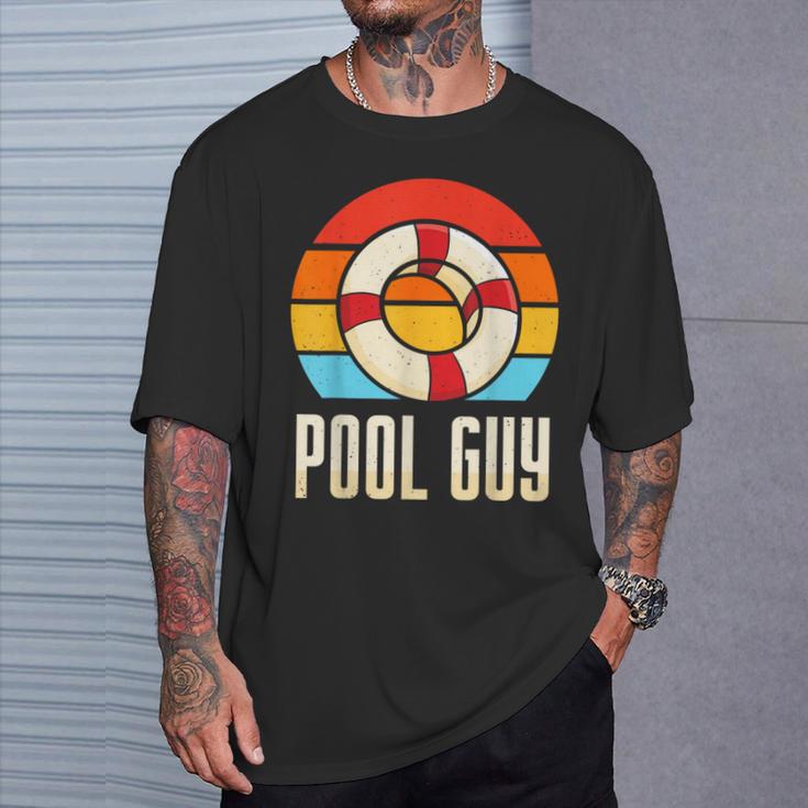 Pool Guy Swimming Attendant Attendants Rescuer T-Shirt Gifts for Him