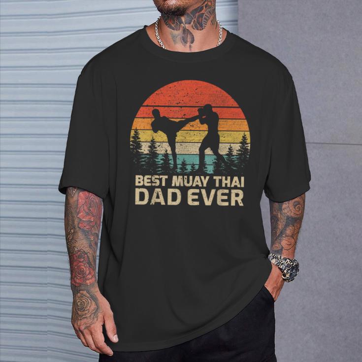 Retro Vintage Best Muay Thai Dad Ever Father's Day T-Shirt Gifts for Him