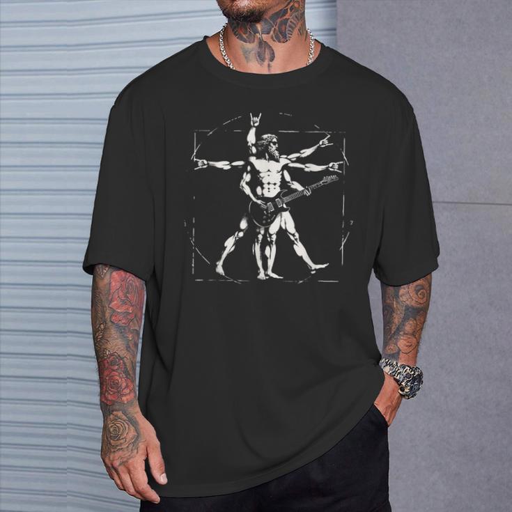 Retroitruvio Man Guitar Rock Guitar Camiseta unisex Regalos para él