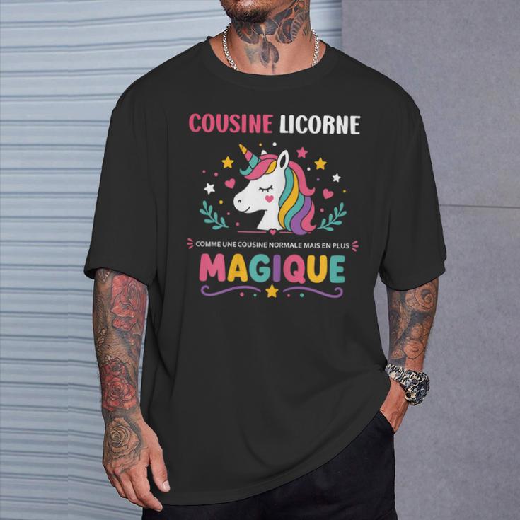 Super Cousine Magique Drole Amour Humour Cousine Licorne T-Shirt Cadeaux pour lui