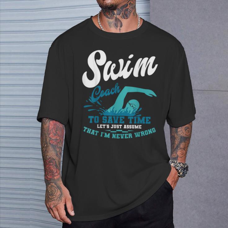 Swim Coach Swimming Lesson Sport Professional Instructor T-Shirt Gifts for Him Swim Coach Swimming Lesson Sport Professional Instructor T-Shirt Gifts for Him