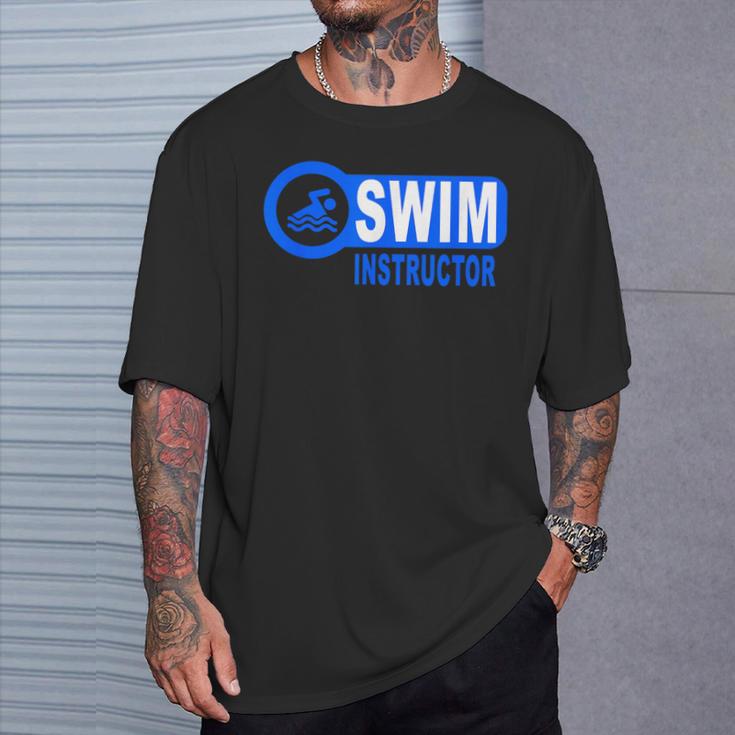 Swim Instructor Swimming Teacher Classes T-Shirt Gifts for Him