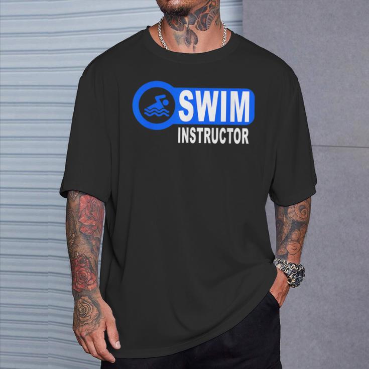 Swim Instructor Swimming Teacher Swimmer In Pool Graphic Art T-Shirt Gifts for Him Swim Instructor Swimming Teacher Swimmer In Pool Graphic Art T-Shirt Gifts for Him