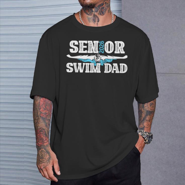 Swim Senior Dad 2026 Proud Swimming Senior Father 2026 T-Shirt Gifts for Him