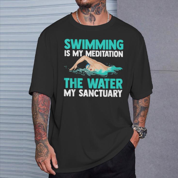 Swim Swimmers Swimming T-Shirt Gifts for Him