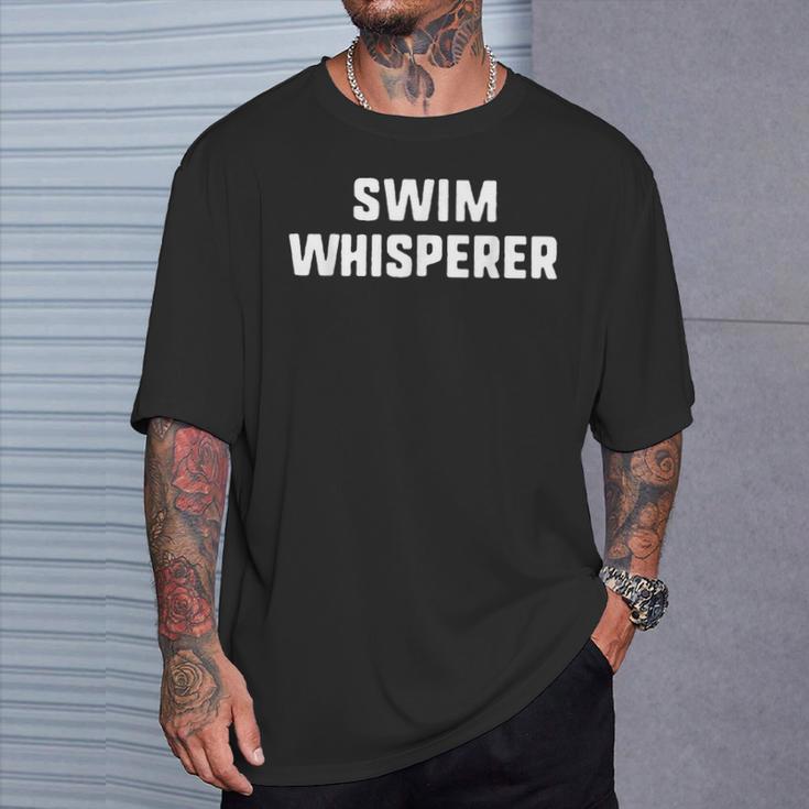 Swim Whisperer Swimming Coach Teacher Instructor T-Shirt Gifts for Him