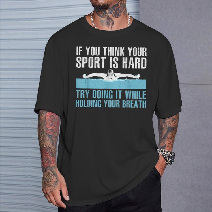 Swimming Art For Men Women Swimmer Swim Coach Training T-Shirt Gifts for Him Swimming Art For Men Women Swimmer Swim Coach Training T-Shirt Gifts for Him