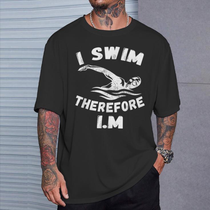 Swimming Competitive Freestyle Swim For Swimmer T-Shirt Gifts for Him