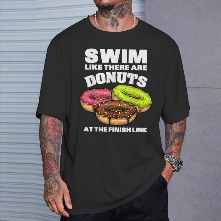 Swimming Donut Men Women Swimmer Sports Athlete T-Shirt Gifts for Him Swimming Donut Men Women Swimmer Sports Athlete T-Shirt Gifts for Him
