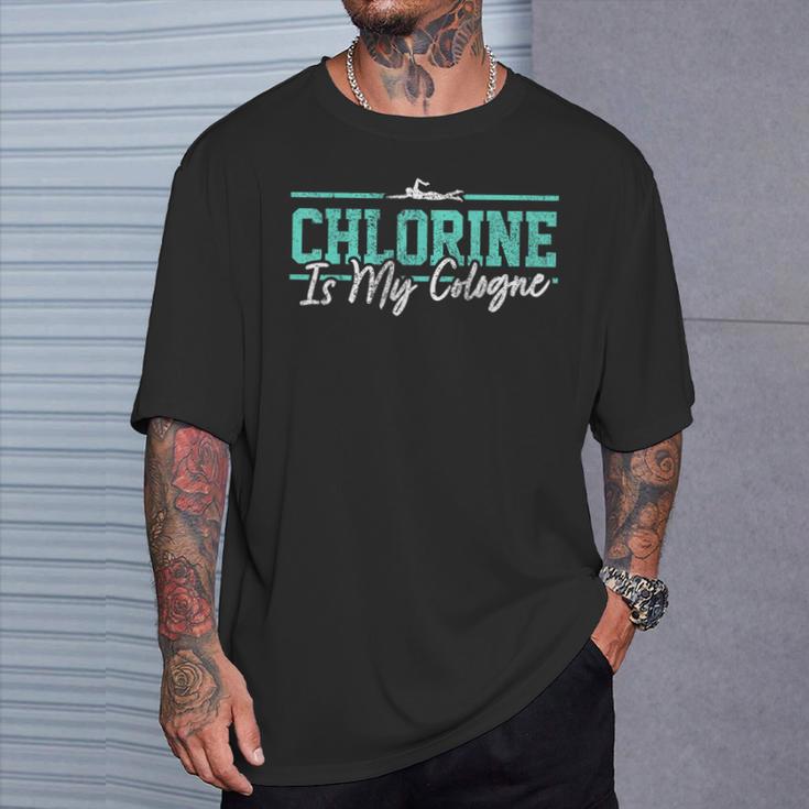 Swimming Humor Swimmer Chlorine Joke Swim T-Shirt Gifts for Him