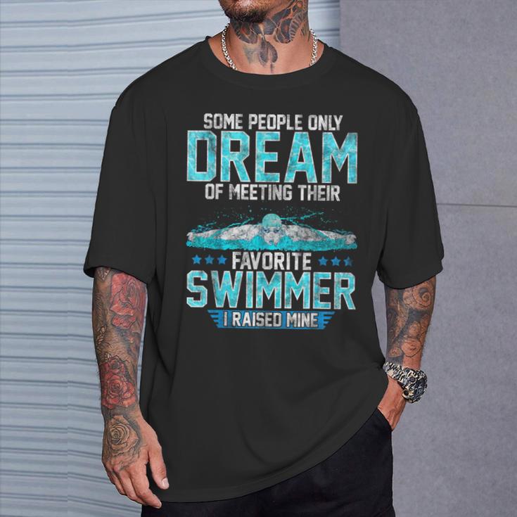 Swimming Parent Swimmer Mom Dad My Favorite Swim Meet T-Shirt Gifts for Him